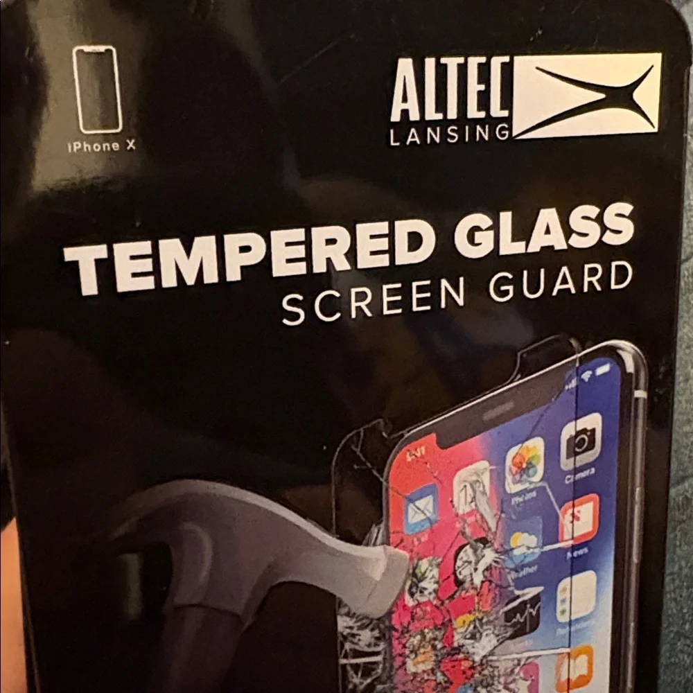 Altec Lansing Tempered Glass Screen Protector for iPhone X - Black